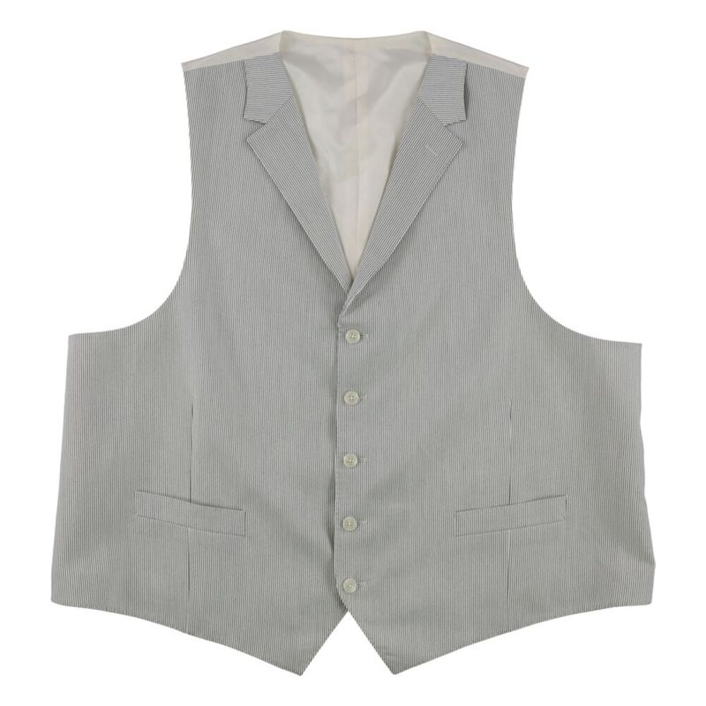 Sean John Mens Striped Five Button Vest, NWT